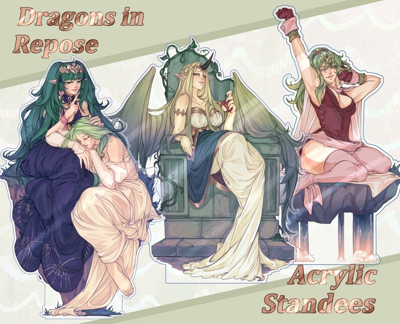 Dragons in Repose Standees